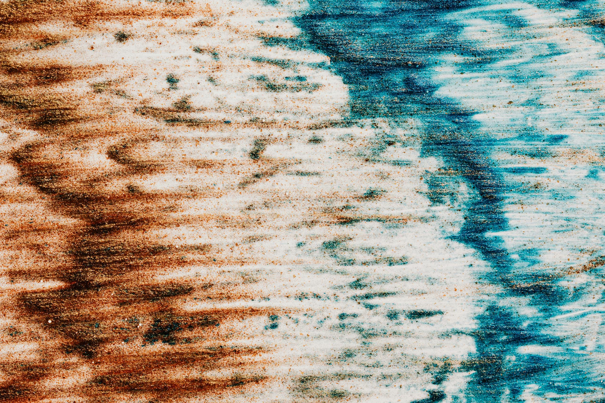 CenturyLinkOnline.com Abstract textured surface made of colorful paints of blue and brown colors on white background
